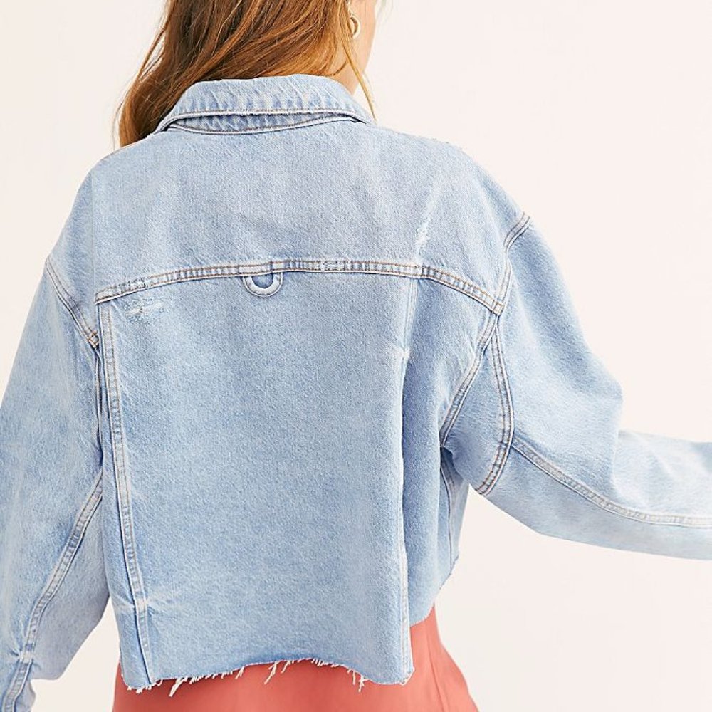 NWT Free People Slouchy Trucker Jacket - Picture 2 of 9